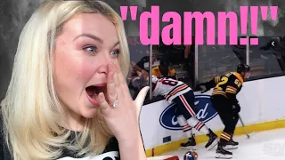 New Zealand Girl Reacts to NHL BROKEN GLASS!!