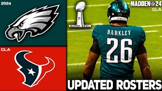 Eagles vs. Texans | Superbowl | 2024 - 2025 Updated Rosters | Madden 24 PS5 Simulation