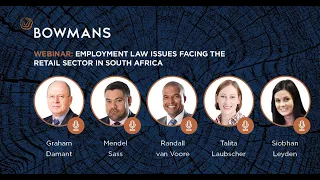 Webinar: Employment law issues faced by South Africa’s retail sector