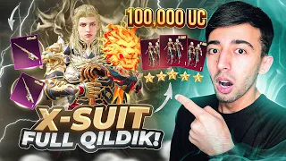 100,000 UC YANGI KOSTYUM-X FULL QILDIM 🥵 PUBG MOBILE!!!