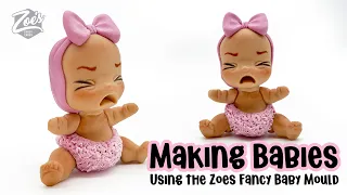 Adorable Crying Baby Cake Topper - cake mould tutorial