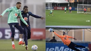 Neymar, Silva, and Richarlison D€adly Shooting Drill in Brazil Training | Qatar World Cup