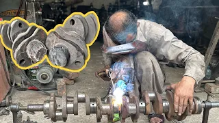 Real Repairing || How Alone Mechanic Painstakingly Repaired the Broken Crankshaft with very Carefuly