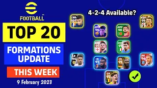 Top 20 New Formations Update In eFootball 2023 | 4-2-4 Formation Still Available !?🤔