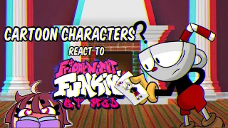 (Cringe/Old) Cartoon characters react to Friday Night Funkin’ vs. QT mod | Gacha Club reaction