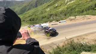 Travis Pastrana drift on Cragway corner Mt. Washington Hill climb 2021.