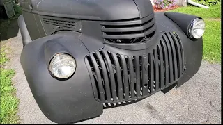 1946 chevy truck - Mocking up steering - removing dash