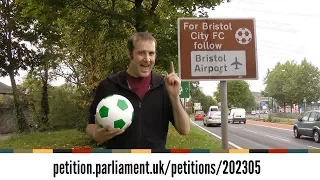 All UK football road signs are wrong! Join the petition for geometric change!