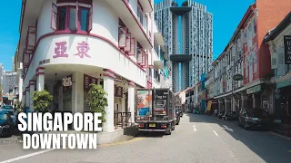 Singapore City: Downtown Ride on a Busy Weekday Afternoon (June 2023)
