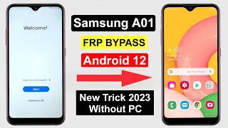 Samsung A01 FRP Bypass Android 12/SM-A015F/G Android 12 Google Lock Bypass (Last Method) Without Pc