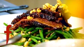 Honey Roasted Duck with Green Beans and Hazelnut Salad | Gordon Ramsay's The F Word Season 3