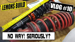 24 Hours of Lemons Build - Coil-Overs Are In - Vlog #10
