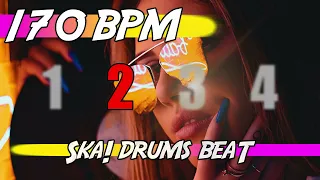 ✅ 170 BPM Ska Drums Beat 🥁 Ten minutes of backing track