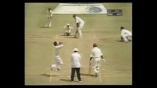 WEST INDIES v ENGLAND 5th TEST MATCH DAY 3 BARBADOS MARCH 14 1998 DEAN HEADLEY PHIL TUFNELL