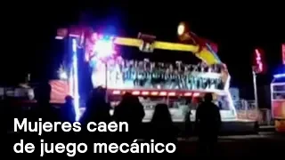 Mujeres caen de juego mecánico en la Feria de Pénjamo, en Guanajuato - Las Noticias con Danielle