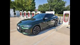 BMW i4 M50 Charging on Tesla Supercharger with the MagicDock