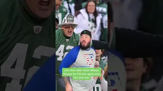 Jets fans were treating Zach WIlson like a CHILD 🤣 #shorts