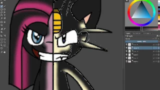 speedpaint  two evil  pinkamena and meowth