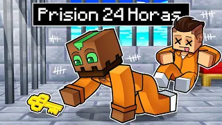 Escapamos de la Prisión 24 HORAS en Minecraft!