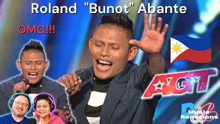 Who is Roland "Bunot" Abante? Incredible Voice!! | AGT Audition Performance| Couples Reaction!