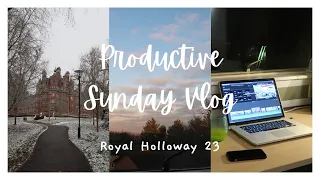 PRODUCTIVE SUNDAY VLOG 📚 | first year law student 👩🏻‍⚖️ + royal holloway university of london