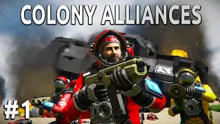 Space Engineers - Colony ALLIANCES! - Ep #1 - PLANETFALL!