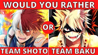 Would You Rather ( MY HERO ACADEMIA EDITION ) MHA Quiz