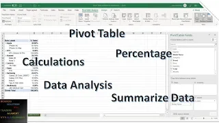 How To Summarize Data And Display The Data Percentage By Using Pivot Table - Excel?