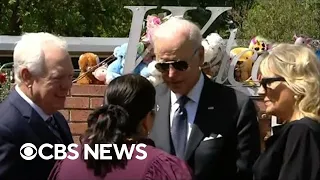 Bidens visit memorial in Uvalde, Texas, to shooting victims