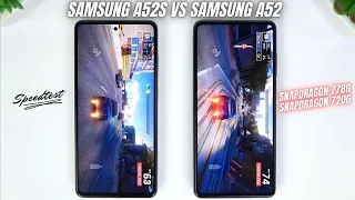 Samsung Galaxy A52s 5G vs Samsung A52 | Video test Display, SpeedTest, Camera Comparison