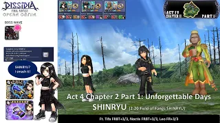 DFFOO GL | Act 4 Chapter 2 Part 1 SHINRYU | Tifa smash SHINRYU in 1 FR Phase