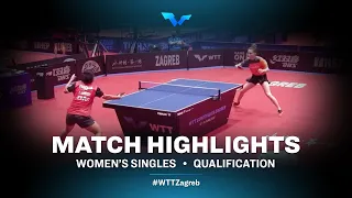 Andreea Dragoman vs Swastika Ghosh | WS | WTT Contender Zagreb 2022 | (Qual)