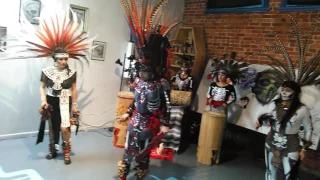 Aztec dancers; Mexica mitotiani Taxcayollotl at