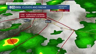 Severe weather hitting parts of Arizona Wednesday