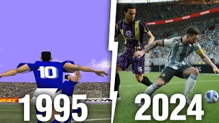 Evolution of PES from 1995 to 2024 #pes #pes2024 #gameplay #evolution #games #proevolutionsoccer