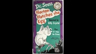 Dr Seuss Video Classic Horton Hatches The Egg