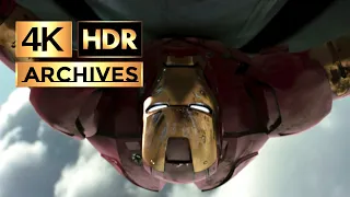Iron Man [ 4K - HDR ] - Iron Man vs F-22 Raptors - Gulmira Fight Scene ● Part 2 of 2 ● (2008)