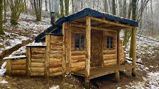 I Built a Warm and Waterproof Dugout Shelter in 20 Days, Craft Skills-Part 4