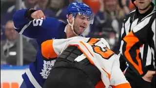 Philadelphia Flyers vs Toronto Maple Leafs big scuffle (2022 NHL)￼