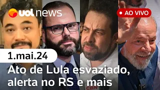 UOL News 2ª Edição com Diego Sarza, Sakamoto e Cris Fibe | PROGRAMA COMPLETO | 01/05/2024