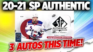 3 AUTOS THIS TIME! 20-21 SP AUTHENTIC HOCKEY HOBBY BOX! #hockeycards #spauthentic #sportscards