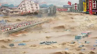 China become a vast ocean in seconds! China major flooding turn roads to rivers | Three Gorges Dam