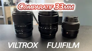 Comparatif Fujifilm XF 33mm F1.4 vs Viltrox 33mm 1.4 et Fuji XF 35mm F2