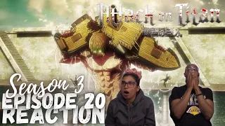 Anime Virgins 👀 watch Attack on Titan 3x20 | "That Day" Reaction