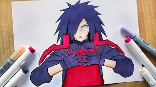 How To Draw Madara Uchiha - Step By Step Tutorial | Naruto