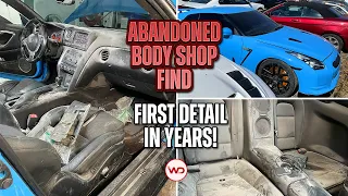 ABANDONED BODY SHOP FIND First Detail in Years Nissan GTR! Satisfying Car Detailing Restoration