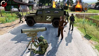 UKRAINE'S COUNTEROFFENSIVE! Ukrainian ATGM Strike on a Russian Column | ArmA 3 Gameplay