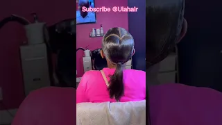 How To: Sleek Jumbo Braid Ponytail ❤️ Neat Heart Shape Extend On Natural Hair Tutorial Ft.@UlaHair