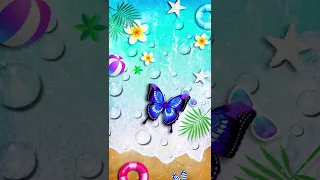 Galaxy Themes - [poly] butterlfy in sunny summer beach