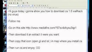 Cs 1.6 wallhack (no virus) 100% work